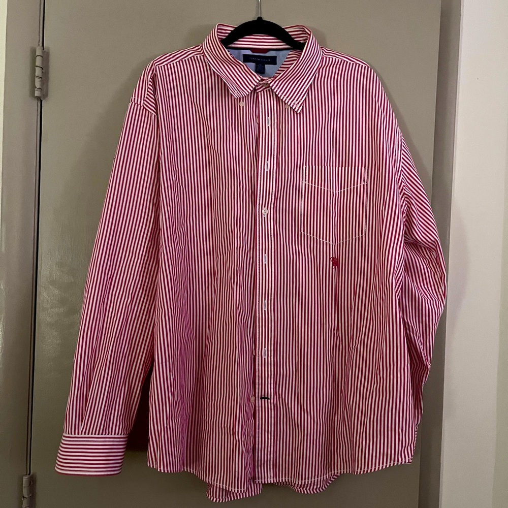 Tommy Hilfiger Red striped button down